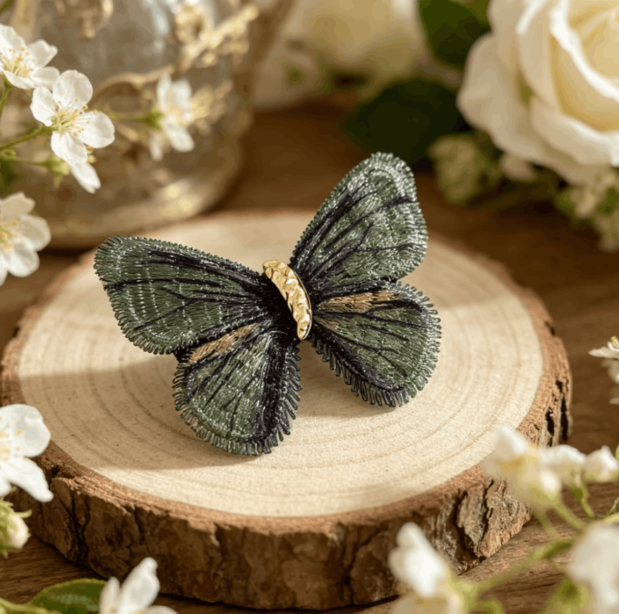 🦋 Pack de 4 Broches Papillon Rétro – Élégance & Raffinement