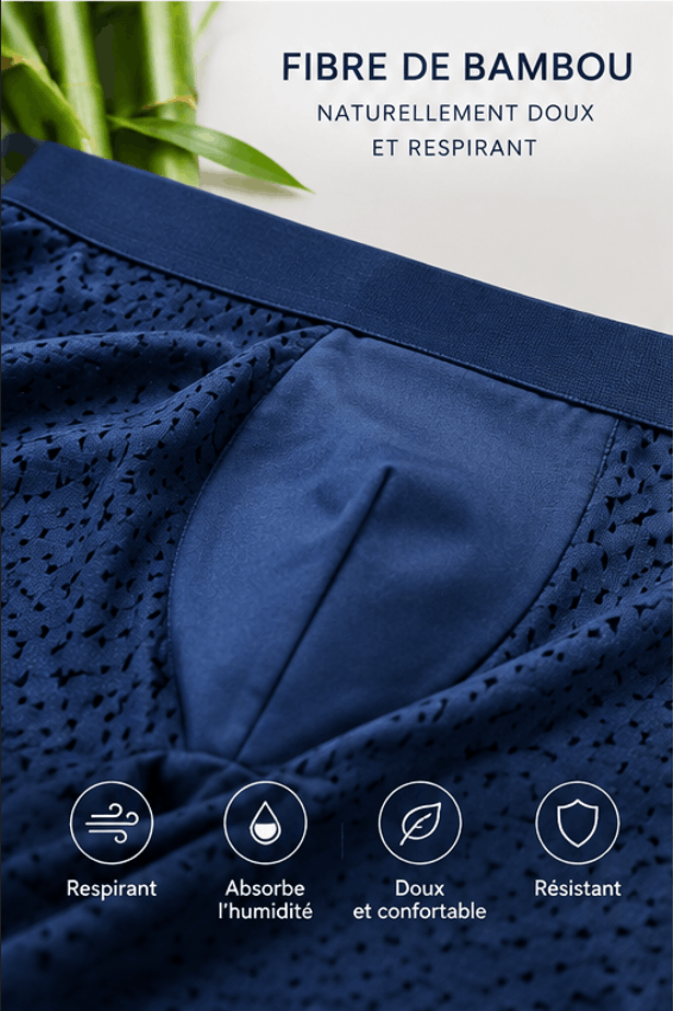 Pack de 5 Boxers Homme en Bambou Respirants – Confort &amp; Douceur au Quotidien