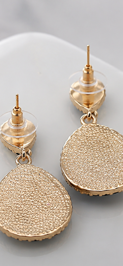 Boucles d’Oreilles Élégantes en Nacre Abalone – Doré