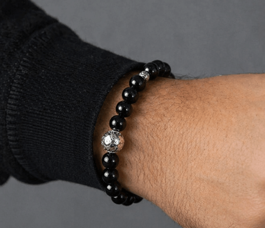 🖤 Bracelet Onyx & Pierre de Lave – Élégance Masculine & Puissance Naturelle
