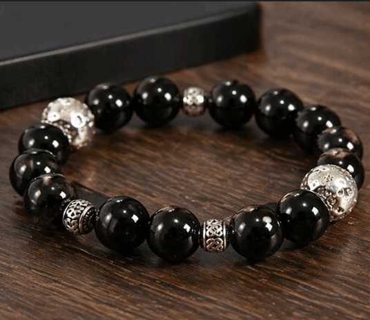 🖤 Bracelet Onyx & Pierre de Lave – Élégance Masculine & Puissance Naturelle
