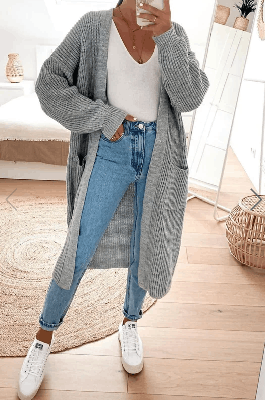 Cardigan Long Femme – Léger & Élégant