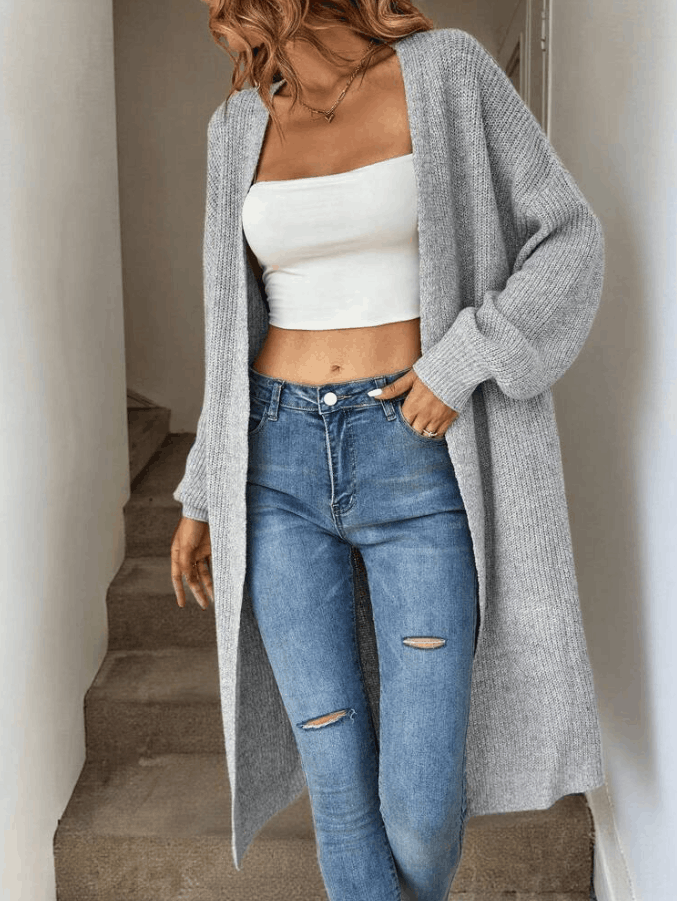 Cardigan Long Femme – Léger & Élégant
