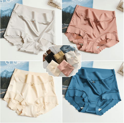 Lot de 5 Culottes Satinées Premium – Antibactériennes & Confort Seconde Peau