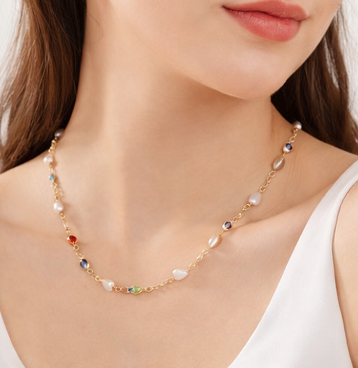 ✨ Bracelet & Collier Double Chaîne – Élégance Intemporelle