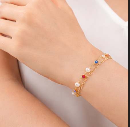 ✨ Bracelet & Collier Double Chaîne – Élégance Intemporelle
