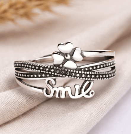Bague "Smile" en Argent 925 – Ajustable