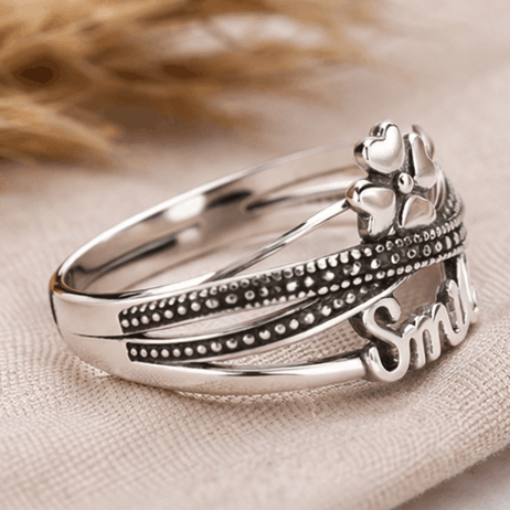 Bague "Smile" en Argent 925 – Ajustable