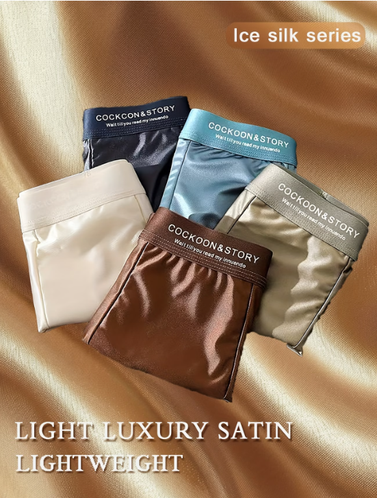 Pack 5 Boxers Homme – Toucher Glacial & Style Brillant