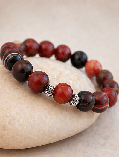 Bracelet en perles Agate Linéaires  Unisexe