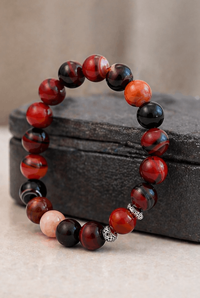 Bracelet en perles Agate Linéaires  Unisexe