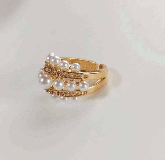 Bague pouce grosses perles