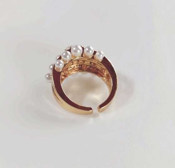 Bague pouce grosses perles