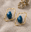Boucles d’oreilles pierre naturelle – Élégance moderne