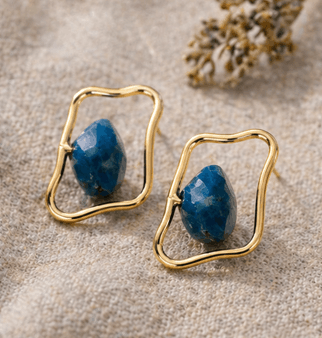 Boucles d’oreilles pierre naturelle – Élégance moderne
