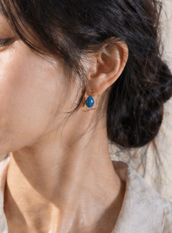 Boucles d’oreilles pierre naturelle – Élégance moderne