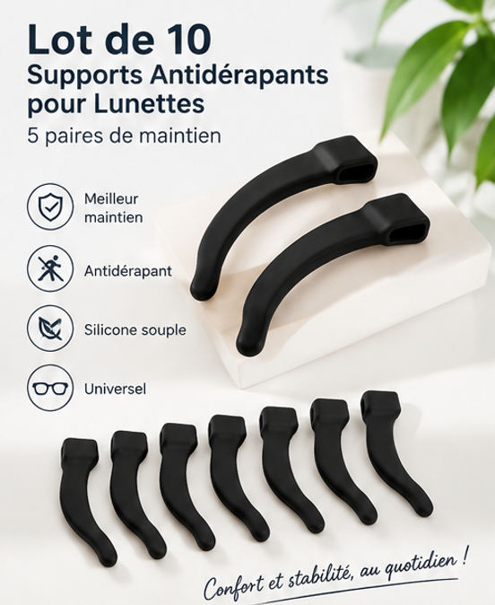 Lot de 10 Supports Antidérapants pour Lunettes – Confort & Maintien