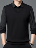 🟤 Polo Homme Manches Longues – Élégance &amp; Confort