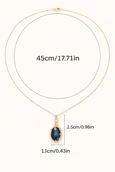 Collier Élégance Bleu Royal – Finition Or
