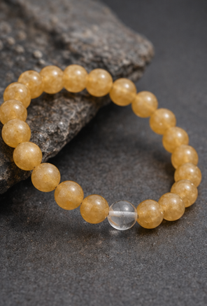 Bracelet Minimaliste Doré & Quartz – Unisexe