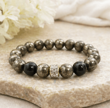 Bracelet en pierre de Pyrite – Élégance naturelle