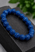 Bracelet “Bleu Majestique – Agate de Feu”