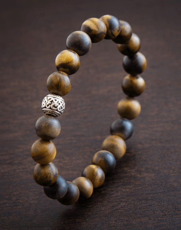 Bracelet en Œil de Tigre Mat 8mm – Élégance Naturelle