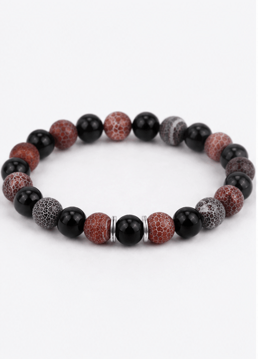 🖤 Bracelet Homme Élégance Minérale & Acier