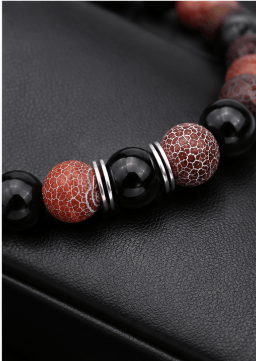 🖤 Bracelet Homme Élégance Minérale & Acier