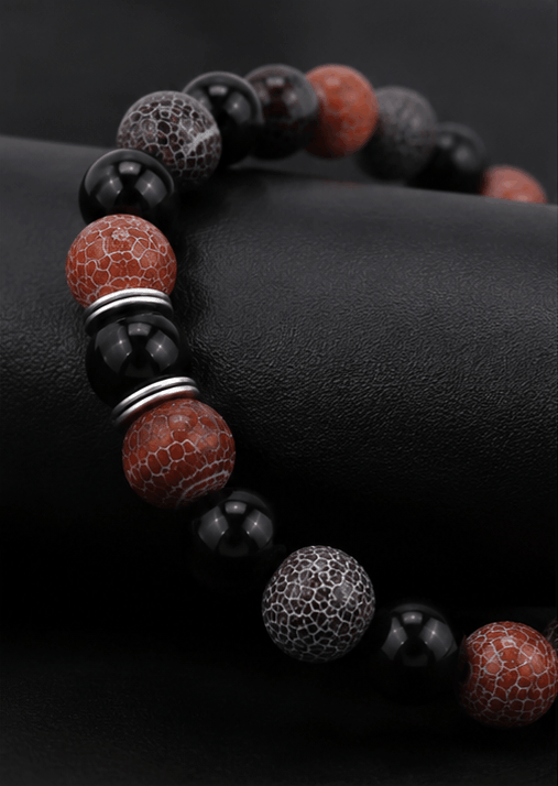 🖤 Bracelet Homme Élégance Minérale & Acier
