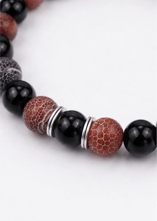 🖤 Bracelet Homme Élégance Minérale & Acier