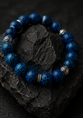 Bracelet “Bleu Majestique – Agate de Feu