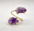 ague Ajustable en Améthyste Double Pierre – AMATISTA PIEDRA DOBLE