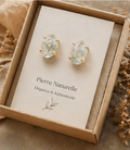 Boucles d’oreilles Prehnite – Élégance naturelle & chic