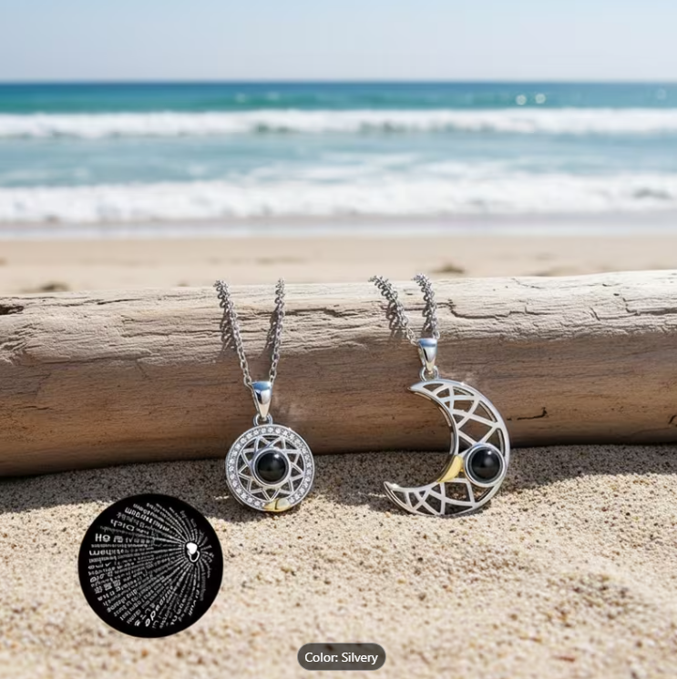 💕 Colliers de Couple Magnétiques – « Je t’aime jusqu’à la lune et au-delà »