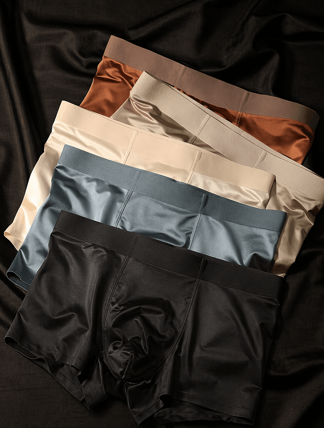 Pack 5 Boxers Homme – Toucher Glacial & Style Brillant