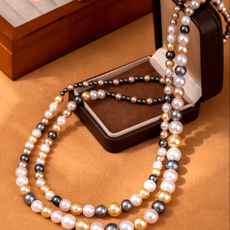 Collier Long à Perles Colorées – Élégance Tendance & Légère