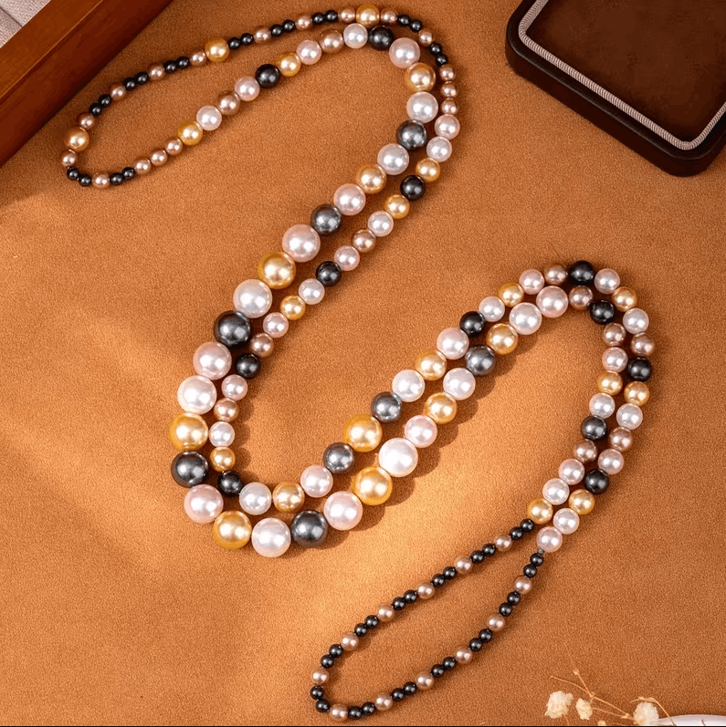 Collier Long à Perles Colorées – Élégance Tendance & Légère