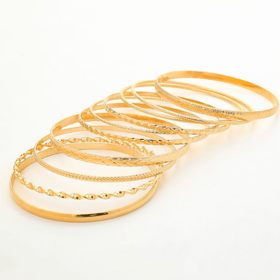 Lot de 10 Bracelets Femme en Acier Inoxydable – Style Tendance & Élégant