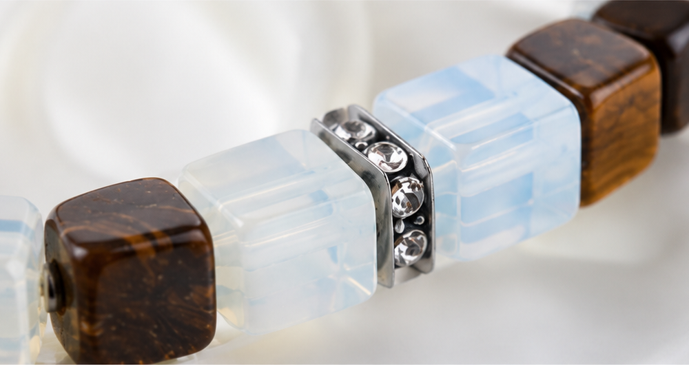 Bracelet  Opalite &amp; Œil de Tigre